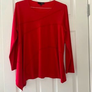 Sun Kim red M long sleeve top NWOT